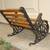 Mini 9" Cast Iron Wood Rocking Park Bench Toy, Doll House 6 thumbnail