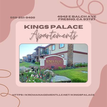 $1 / 2br - Kings Palace Apartments - Listo para mudanza 2 bed 1 bath (Fresno,CA)63872987323011120