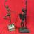 TWO VINTAGE BRUTALIST METAL SCULPTURES - BALLERINA & MAN READING 1 thumbnail