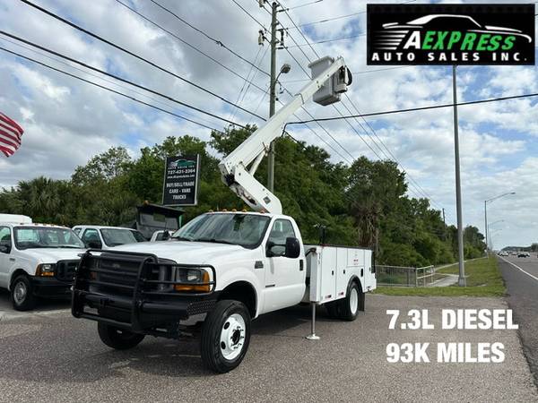 2001 FORD F550 V8 7.3 L DIESEL BUCKET TRUCK 93K MILES VERY NICE - $25,900 (40081 US HWY 19 N TARPON SPRINGS, FL 34689)634438357043211222