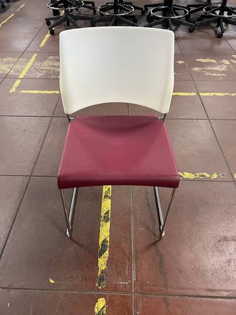 Two-tone Plastic Stacking Chairs (NW Office Liquidations) 1