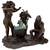 Three Witches Cauldron Figural Sculpture Rotating Base 17" Mythology S 19 thumbnail