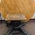 Rustic 5 ft. round white oak table w/ carved wood pedestal base on cas 7 thumbnail
