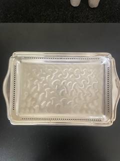 Antique WMF IKORA Rectangular silver platter with insert 1