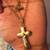 25 inch Long 18K yellow Gold Necklace with Crossification Cross Pendan 4 thumbnail