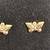 (Never worn) 14K Gold Butterfly Earrings with Cubic Zirconia 2 thumbnail