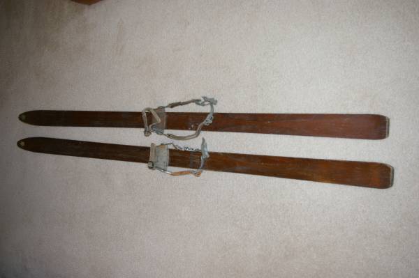 Northstar Antique Hickory Skis with Bindings 1
