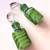 Green drop earrings, boutique jewelry, new 3 thumbnail