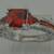 10kt yellow gold fashion ring with orange princess cut stones 4.0 g 3 thumbnail
