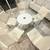 Steel Steel Turntable /Rotating glass, leather dinning table, with 5 6 thumbnail