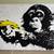 Banksy MONKEY w/ BANANA GUN print on canvas 1 thumbnail