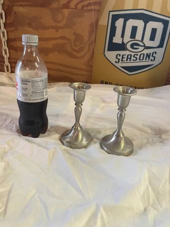 Vintage Pewter Candle Holders 1