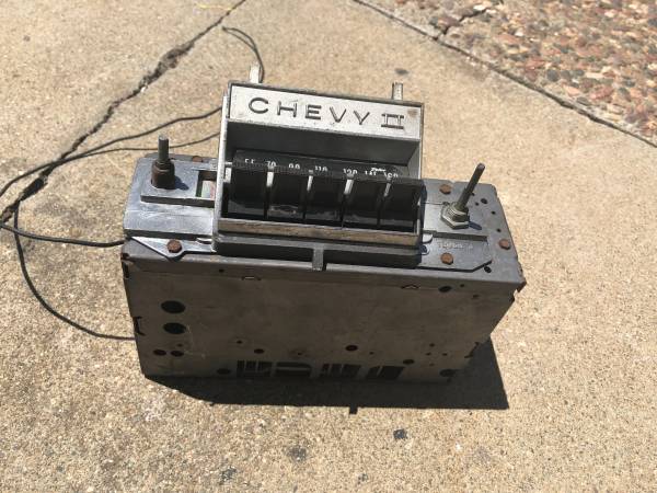 1966 1967 Chevy II AM Pushbutton Radio - OEM New Car Take-Off 1