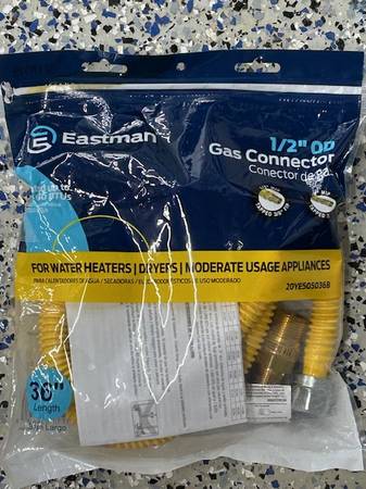 New Eastman 1/2"OD x 36"L Flexible Gas Connector 1