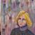 LARGE YOUNG WOMAN PORTRAIT OIL PAINTING BERNSOHN LISTED 2 thumbnail
