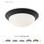 Like new Matte Black Flush Mount Ceiling Light 16-Inch Wide 2 thumbnail