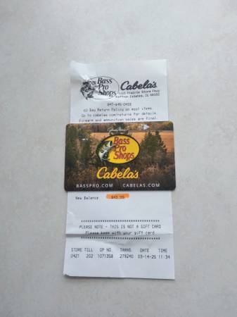 Cabelas bass pro shops card 1