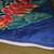 Bali Hand Painted BATIK HELICONIA Flower Blue 16.5" x 16.5" Padded Pil 3 thumbnail