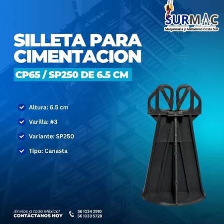 Silleta De Plástico Para Cimentación CP65 / SP250 De 6.5 CM 1