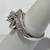 10kt White Gold Spiral Diamond Cluster Ring 3 thumbnail