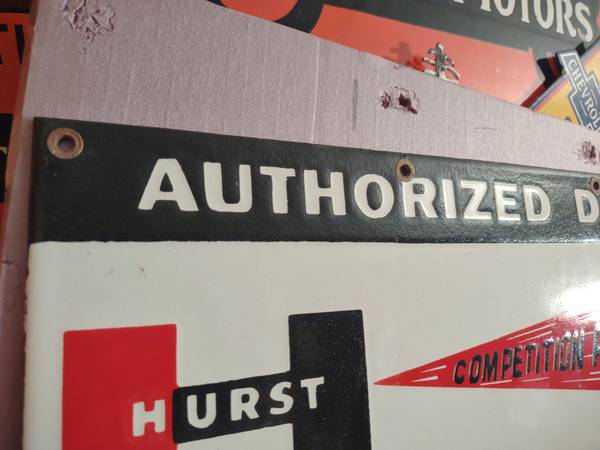 Vintage Hurst porcelain sign - antiques - by owner - collectibles