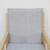 Grey Fabric High Back Arm Chair w/ Light Wood Frame 3 thumbnail