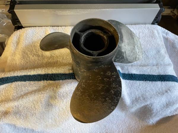 3 bladed Propeller from boat, use as wall art or decoration for shop 1