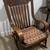 Antique ~ 1890s Victorian Oak Rocking Chair - Large Pressed Back 11 thumbnail