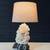 Vintage Italian Neoclassical Carved Alabaster Table Lamp w/ Floral & B 2 thumbnail