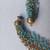 Vintage 60's/70's 19-strand Blue Beaded Gold Tone Twist Choker. 2 thumbnail