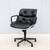 Mid-Century Modern Charles Pollock Knoll Executive Chair Black Leather 4 thumbnail