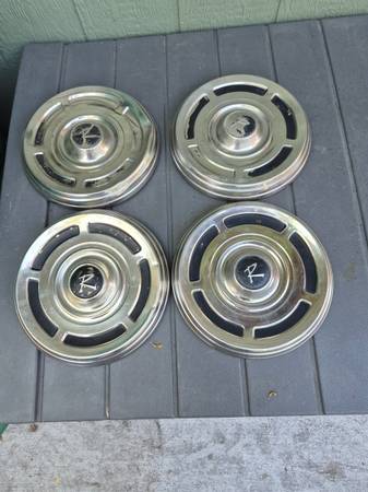 4 Rambler AMC dog dish hubcaps 1