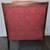 Walnut Antique Victorian Wide Chair Red and Black Damascus Pattern 3 thumbnail