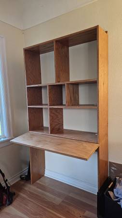 Bookshelf with fold-out desk 1