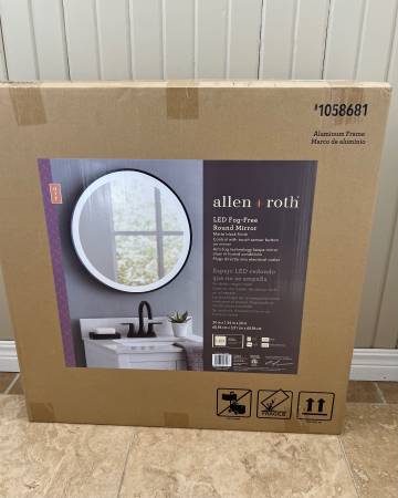 New LED Lighted Fog-Free Round Mirror 1