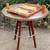 Vintage walnut leg swivel end table/game table 1 thumbnail