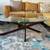 Beautiful Contemporary Glass & Wood Oval Coffee Table 1 thumbnail