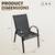 Patio Chairs Stackable Dining Chairs Set of 4 Metal and Teslin Outdoor Chairs fo 8 thumbnail