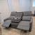 Small Gray Manual Reclining Sofa /Couch with Drop Down Console and Storage Drawe 1 thumbnail
