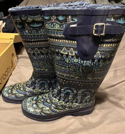 Botas de lluvia Sakroots Denim Oneworld para mujer, talla 9, como nueva - $25 (Burke)634711454694431225