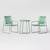 3pc Metal Patio Bistro Set, Outdoor Furniture Set - White - Room Essen 2 thumbnail