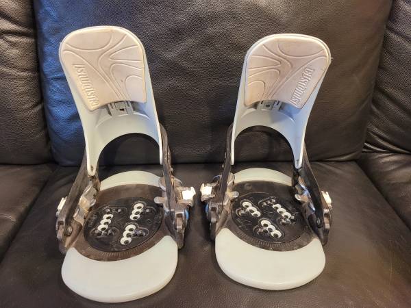 burton custom grey snowboard bindings Burton Custom SI S1 Step In Snowboard Bindings Size Small Gray Black -  sporting goods - by owner - sale