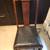 Antique sold wood chair with brown leather seat 1 thumbnail