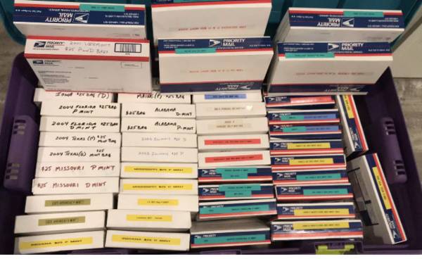 COMPLETE SET STATE QUARTERS SEALED MINT $25 P&D BAGS 1