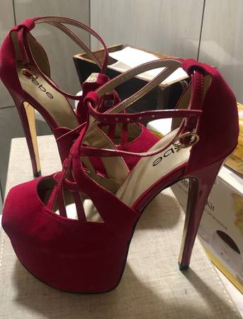 Red Bebe high heels 1