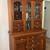 Solid pine wooden two-piece hutch, with glass display panes 3 thumbnail