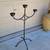 Black Wrought Iron Floor 3-Pillar Candelabra 2 thumbnail