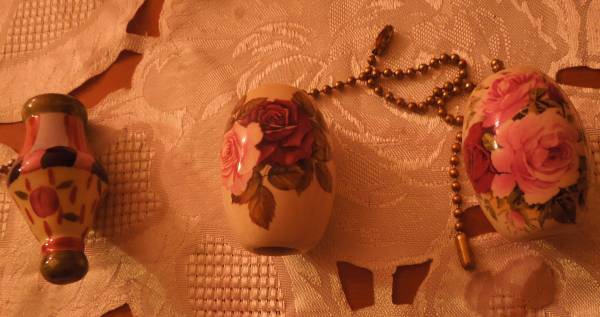 3 hand painted fan pulls 1