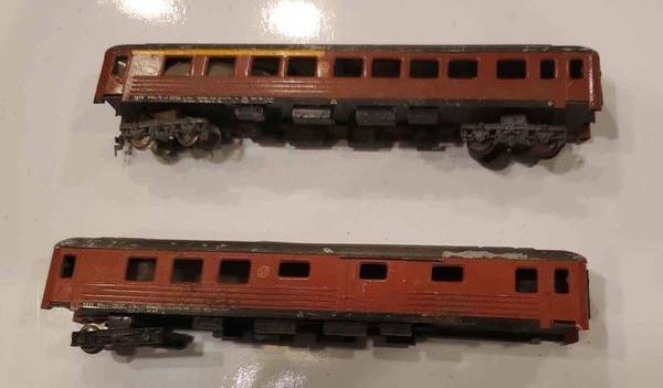 HO*FLEISCHMANN HO 1414 / 1415 METAL PASSENGER CARS MADE USA ZONE GERMA 1