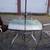 Patio glass table and canopy with 4 matching chairs 2 thumbnail